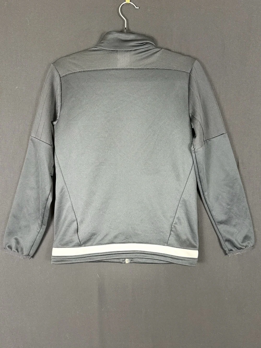 adidas Jacket Boys M Zip up Track Black 3 White Stripes Climacool Breathable